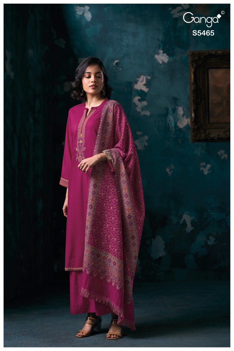 Givanta 5465 By Ganga Pure Pashmina Dress Materials
